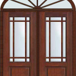 Prehung French Transom Double Door 80 Marginal 9 Lite Marginal - Patio Doors