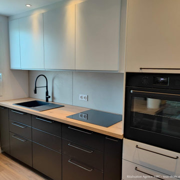 Aménagement d'une cuisine à Aix-En-Provence dans un appartement T4 de 90 m2