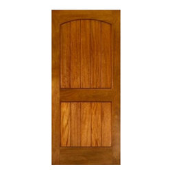 EXMA240 - MAHOGANY 2-PANEL ARCH V-GROOVE | ETO DOORS - Front Doors