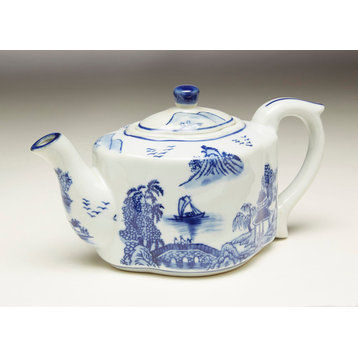 Blue and White Tea Pot