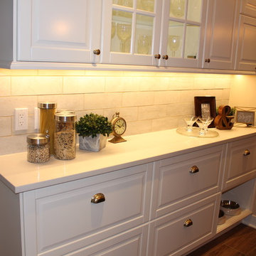 Two tone kitchen with custom island