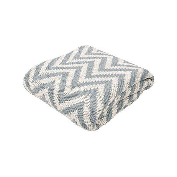 Soft Hand Chevron Pattern Cotton Cozy Throw Blanket