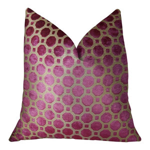 Magenta Velvet Pillow Contemporary Decorative Pillows By
