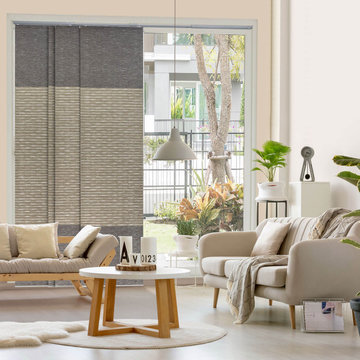 Blackout Adjustable Sliding Panel Track Blind - Amazon River