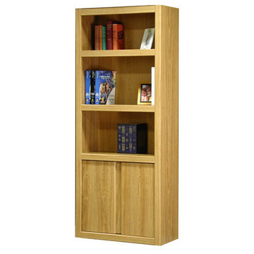 Woodtone Laminate Finished Bookcase  With Doors