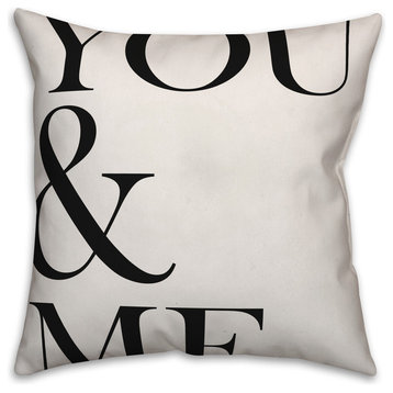 You & Me Abstract 18x18 Throw Pillow