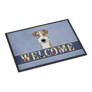 Welsh Terrier Welcome Indoor Outdoor Mat 24 X36 Contemporary