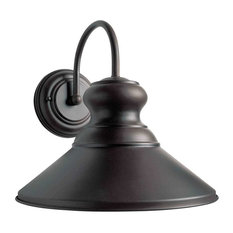 Forte Lighting 1 Light Outdoor Wall Lantern in Antique Bronze