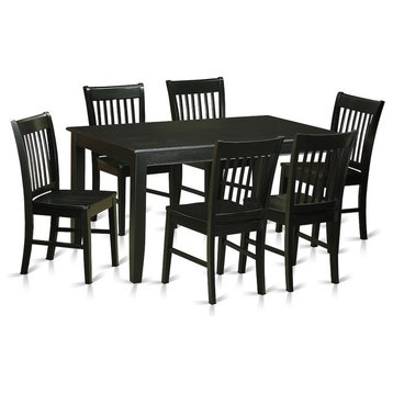7-Piece Dining Room Set , Kitchen Table And 6 Dining Chairs
