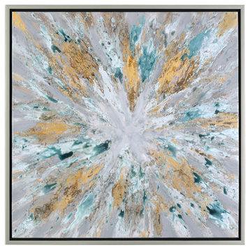 Uttermost "Exploding Star" Modern Abstract Art, 39.5"x39.5"