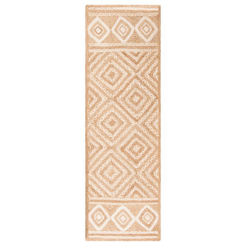 Safavieh Vintage Leather Collection NF880B Rug, Natural/Ivory, 2'6" X 10'