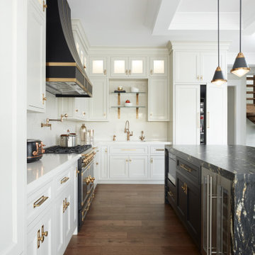 Contemporary Kitchen with Panelled Fridge & Freezer