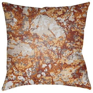 Textures by Surya Pillow, Rust/Wheat/Red, 18' x 18'