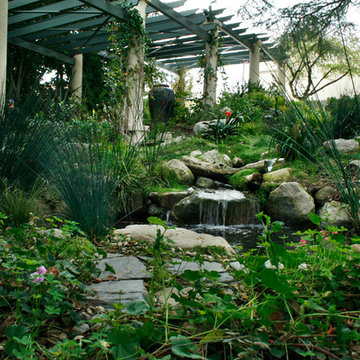 Stream With Bubbling Urn Fountains