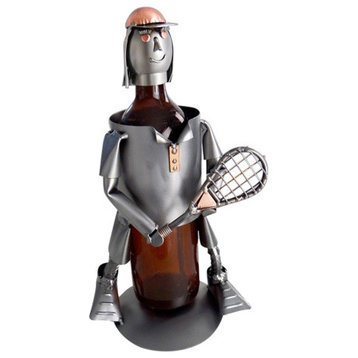 Female Tennis Player Metal Wine Caddy
