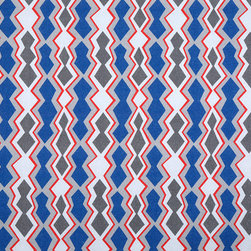 Clueit Webb Interiors Printed Fabric Collection - Mzuri Royal Blue - Curtain Fabric