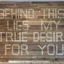 Reclaimed Barnboard Art Installation - Building Materials