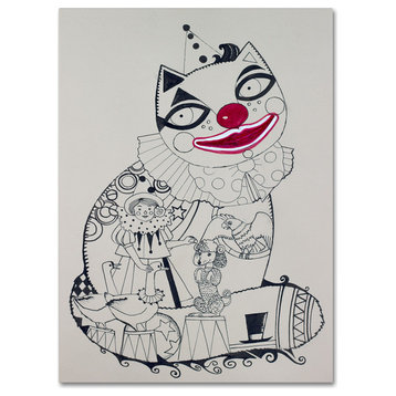 Oxana Ziaka 'Clown 1' Canvas Art, 14" x 19"