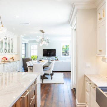 Kitchen Perspective Toward Dining and Living Room