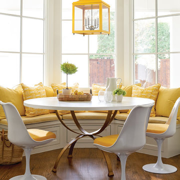 Leigh 4-Light Large Pendant - Aged Brass & Marigold Finish - Clear Glass Panel
