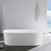 Kube Ovale 67" White Free Standing Bathtub