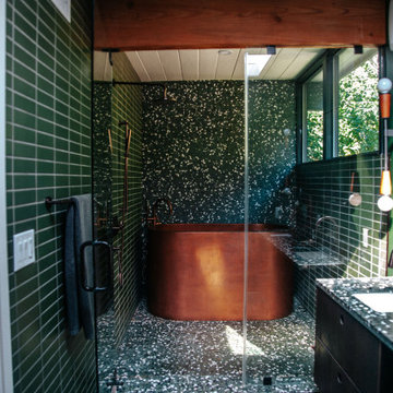 Mid-Century Evergreen Bathroom