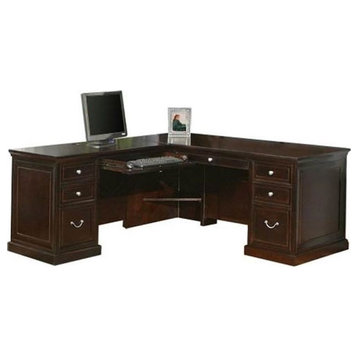 Martin Furniture Fulton 68" LHF L-Shaped Executive Desk in Espresso