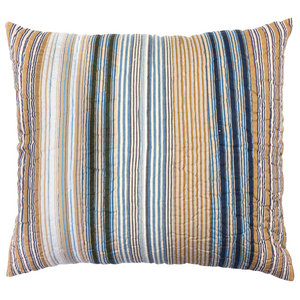 The Pillow Collection Jumoke Striped Bedding Sham Navy Queen//20 x 30