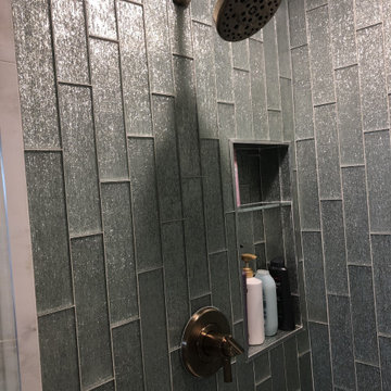 SHOWER....PAZAZZ Shimmer Shower with MARBLE Flooring