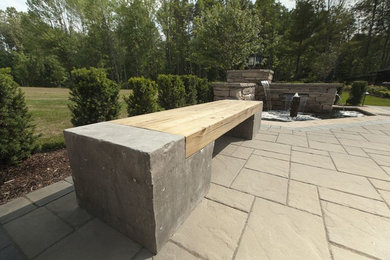 Reclaimed Hemlock Armour Stone Bench