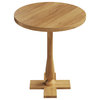 Side Table Mango Wood Pedestal Table for Couch, Loveseat, Entryway, or Bed