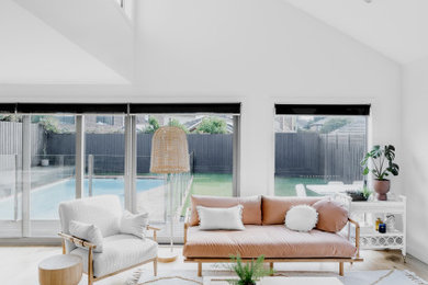 Photo of a scandinavian home design in Melbourne.