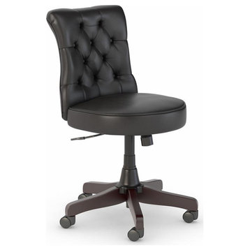Kathy Ireland Home Bennington Faux Leather Office Chair in Black