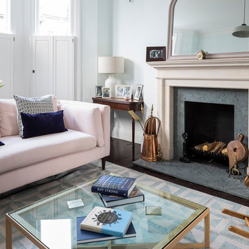 High end refurbishment of full house with bespoke kitchen and stairs