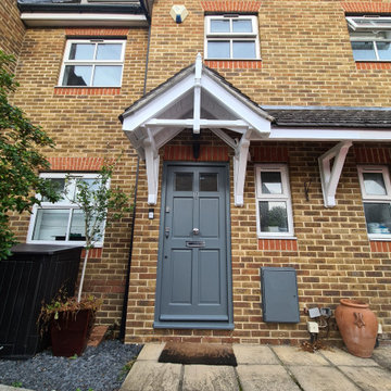 Grey front door and porch in Putney SW15