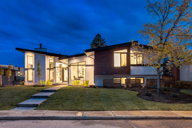 Trendy home design photo in Calgary