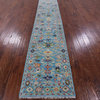2' 6" X 11' 6" Turkish Oushak Hand Knotted Wool Runner Rug - Q14986