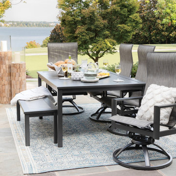 Homecrest Dockside 6-Piece Patio Set in Carbon