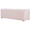 Ravish Velvet Upholstered Sofa, Pink