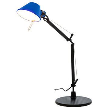Artemide Tolomeo Micro Max Table Lamp | with Base, Blue