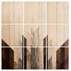 Deny Designs Iveta Abolina Geo Wood 3 Wood Wall Mural, 4'x4'
