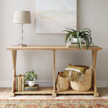 Traditional Simplistic Entryway with Natural Hues & Greenery Collection