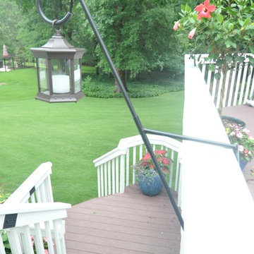Clear Glass Solar Lantern with Deck Mount
