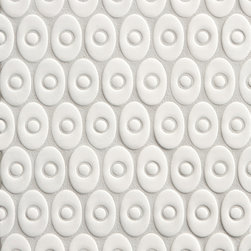 Tilt Alexander Oval Tile in White Matte - Tile