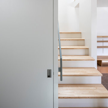 large storage under the stairs