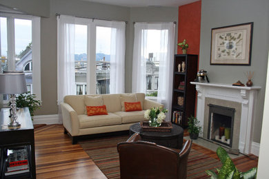 Eclectic living room photo in San Francisco