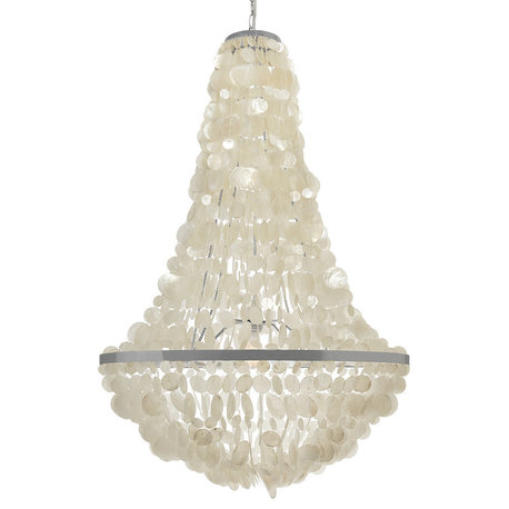 Manor Capiz Chandelier, Natural White