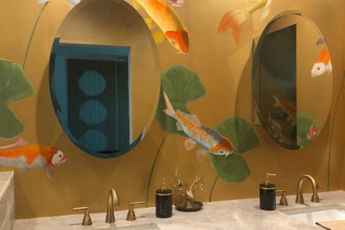 Koi Fish Bathroom Mural - Long Beach, CA