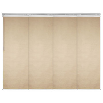 Osweald 4-Panel Track Extendable Vertical Blinds 48-88"W, White Track, 91.4" H