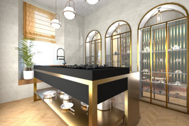 Design ideas for a medium sized contemporary kitchen in Edinburgh.